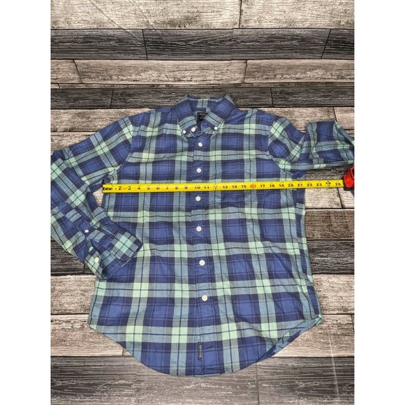 Abercrombie & Fitch Blue Plaid Long Sleeve Shirt - Picture 3 of 6